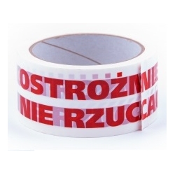 OSTROŻNIE NIE RZUCAĆ Taśma pakowa Klej kauczuk 48x25